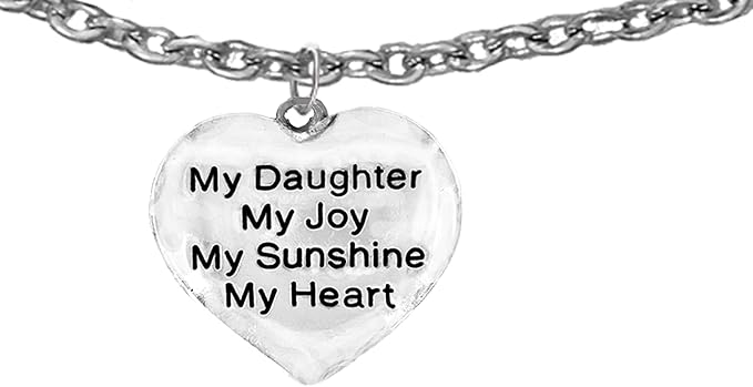 My Daughter, My Joy, My Sunshine, My Heart, Adjustable Foot Anklet, Hypoallergenic, Safe-Nickel, Lead, And Poisonous Cadmium Free