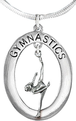 Gymnast One Leg Pose Necklace, Adjustable, Hypoallergenic, Nickel, Lead & Cadmium Free