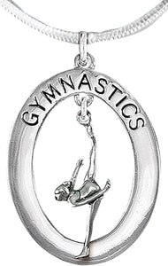 Gymnast One Leg Pose Necklace, Adjustable, Hypoallergenic, Nickel, Lead & Cadmium Free