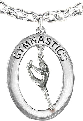 Gymnast Leaping Necklace, Adjustable, Hypoallergenic, Nickel, Lead & Cadmium Free!