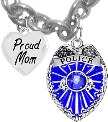Policeman's, Proud Mom, Hypoallergenic, Safe-Nickel Free, No Poisonous Lead Or Cadmium.