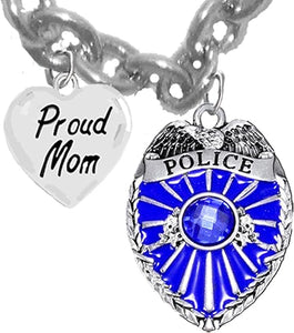 Policeman's, Proud Mom, Hypoallergenic, Safe-Nickel Free, No Poisonous Lead Or Cadmium.
