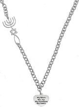 My Mom, My Joy, My Sunshine, My Heart, Messianic Adjustable Necklace With Menorah, Star Of David, Christian Fish, Hypoallergenic, Safe-Nickel, Lead, Cadmium Free
