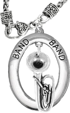 Band Tuba Player Hypoallergenic Adjustable Necklace, Safe-Nickel, Lead Free
