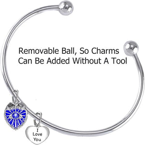 Policeman's, I Love You Adjustable Bracelet, Hypoallergenic, Safe-Nickel Free, No Poisonous Lead Or Cadmium.