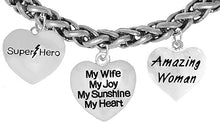 Wife, Super Hero, My Wife, My Joy, My Sunshine My Heart, Amazing Woman, Bracelet, Hypoallergenic Safe- No Nickel. Lead, Or Poisonous Cadmium