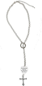 My Daughter, My Joy, My Sunshine, My Heart, and A Crucifix, Through A Circle, Father, Son, Holy Ghost, Adjustable Necklace, Nickel Lead, Cadmium Free