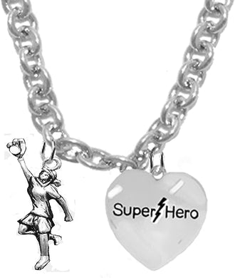 Left/Right/Center Field,Softball, Super Hero, She is Special, Sterling Silver, Solid .925 Sterling, Not Plated Or Coated,18 Inch Necklace.Charm,Nickel,Lead Free.Fast