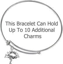 Team Mom, Swimming, Adjustable Charm Bracelet, Hypoallergenic, Safe-Nickel Free, No Poisonous Lead Or Cadmium