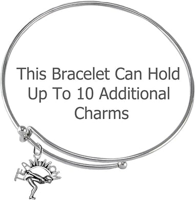 Team Mom, Swimming, Adjustable Charm Bracelet, Hypoallergenic, Safe-Nickel Free, No Poisonous Lead Or Cadmium