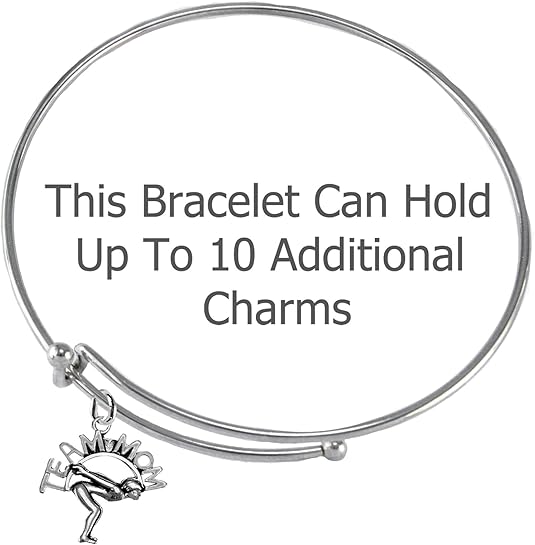 Team Mom, Swimming, Adjustable Charm Bracelet, Hypoallergenic, Safe-Nickel Free, No Poisonous Lead Or Cadmium