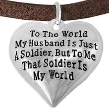 Army Wife, My Husband is My World, Hypoallergenic, Safe-Nickel, Lead, Cadmium Free