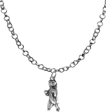 Grizzly Bear Necklace, Adjustable 14-21 Inch Rolo Chain Necklace, Nickel, Lead, And Cadmium Free-Hypoallergenic