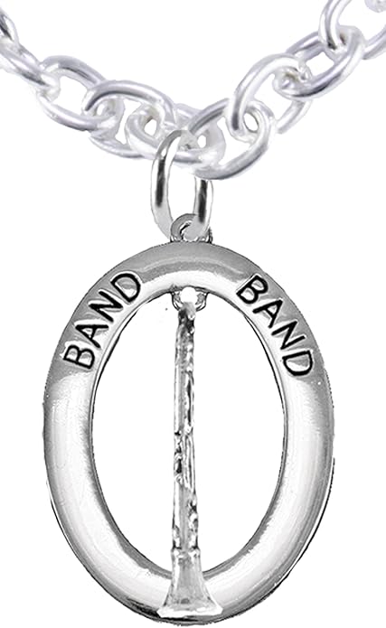 Band Clairinet Player Hypoallergenic Adjustable Necklace, Safe-Nickel, Lead Free