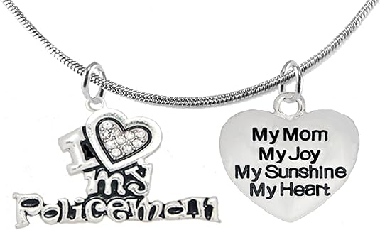 Policeman's, I Love My Policeman, My Mom, My Joy, My Sunshine, Adjustable, Hypoallergenic, Safe-Nickel, Lead, Free