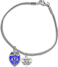 Policeman's, My Mom, My Joy, My Sunshine, My Heart, Hypoallergenic, Safe-Nickel Free, No Poisonous Lead Or Cadmium.
