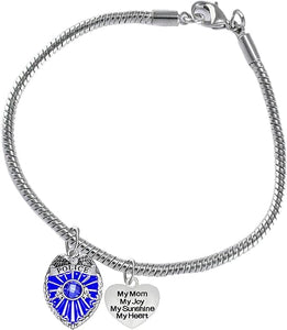 Policeman's, My Mom, My Joy, My Sunshine, My Heart, Hypoallergenic, Safe-Nickel Free, No Poisonous Lead Or Cadmium.