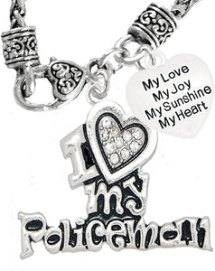 Policeman's, I Love My Policeman, My Love, My Joy, My Sunshine, Hypoallergenic, Safe-Nickel, Lead, Free