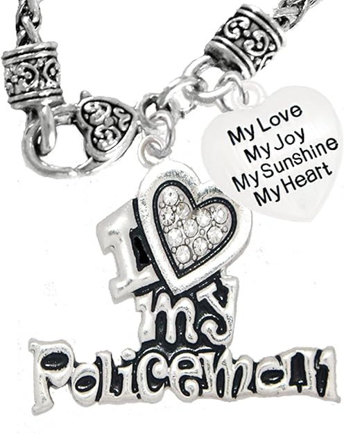 Policeman's, I Love My Policeman, My Love, My Joy, My Sunshine, Hypoallergenic, Safe-Nickel, Lead, Free