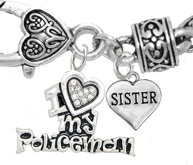 Policeman's, I Love My Policeman, Sister, Hypoallergenic, Safe-Nickel, Lead, Free