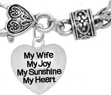 Message Jewelry, My Wife, My Joy, My Sunshine, My Heart, Hypoallergenic, Safe-Nickel, Lead, Free