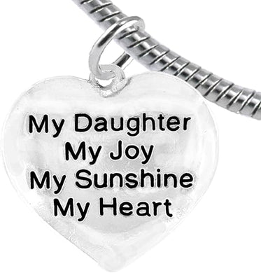 Message Jewelry, My Daughter, My Joy, My Sunshine, My Heart, Bracelet, Hypoallergenic, Safe-Nickel, Lead, Free