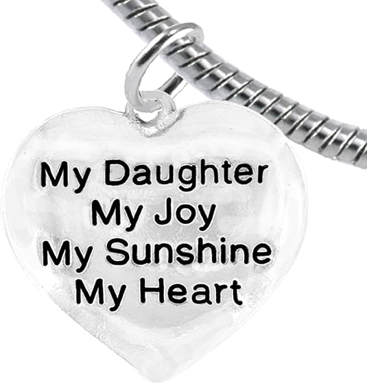 Message Jewelry, My Daughter, My Joy, My Sunshine, My Heart, Bracelet, Hypoallergenic, Safe-Nickel, Lead, Free