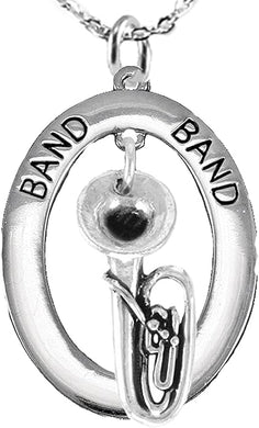 Band Tuba Player Hypoallergenic Adjustable Necklace, Safe-Nickel, Lead Free