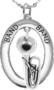Band Tuba Player Hypoallergenic Adjustable Necklace, Safe-Nickel, Lead Free