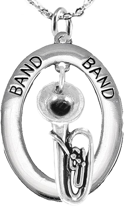Band Tuba Player Hypoallergenic Adjustable Necklace, Safe-Nickel, Lead Free