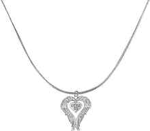 Guardian Angel, Heart (Love) Shaped Wings for Little Sis Necklace, Adjustable, Hypoallergenic, Safe-Nickel, Lead, Free