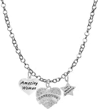 Caregiver, Nurse, RN, LPN, EMT You Made A Difference, Amazing Women Rolo Chain Necklace, Hypoallergenic, Safe-Nickel, Lead, Free