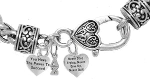 Delta Zeta Greek Letters, You Have The Power To Succeed, Never Give Up, Never Quit, Licensed Sorority Jewelry Manufacturer, Hypoallergenic Safe Vintage Antique Wheat Chain Bracelet