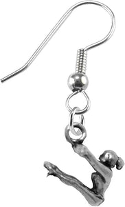 Gymnast "Swinging From Rings" Earrings, Safe-Nickel, Lead & Cadmium Free!