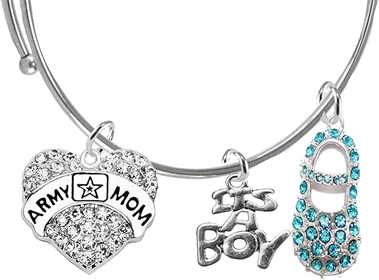 Army Mom's, It's A Boy, Adjustable Bracelet, Hypoallergenic, Safe-Nickel, Lead, Cadmium Free