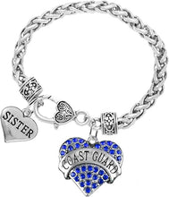 Coast Guard Sister Heart Bracelet, Hypoallergenic, Will NOT Irritate Anyone with Sensitive Skin. Safe- Nickel, Lead and Cadmium Free