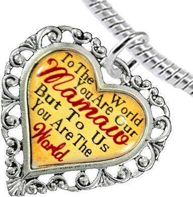 Mamaw Heart Charm Bracelet Hypoallergenic, Safe, Nickel, Lead & Cadmium Free!