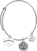 Granddaughter, I Will Love You Forever, Army Hypoallergenic, Safe-Nickel Free, No Poisonous Lead Or Cadmium