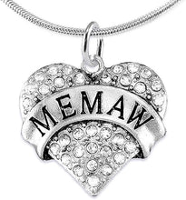 Memaw Charm Necklace Adjustable, Hypoallergenic, Safe-Nickel, Lead & Cadmium Free!