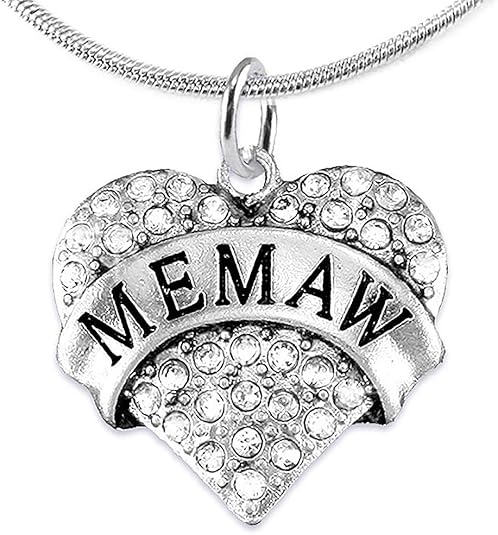 Memaw Charm Necklace Adjustable, Hypoallergenic, Safe-Nickel, Lead & Cadmium Free!