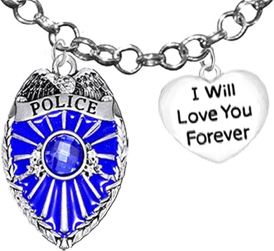 Policeman's, I Will Love You Forever, Necklace, Hypoallergenic, Safe-Nickel Free, No Poisonous Lead Or Cadmium.