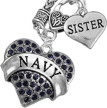 Navy Sister Blue Crystal, Hypoallergenic, Will NOT Irritate Anyone with Sensitive Skin, Safe- Nickel, Lead and Cadmium Free