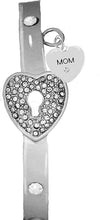 Message Bracelet, Mom, It Really Locks, The Key to My Heart Cuff Bracelet, Hypoallergenic, Safe-Nickel, Lead, Free