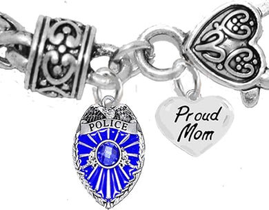 Policeman's, Proud Mom, Hypoallergenic, Safe-Nickel Free, No Poisonous Lead Or Cadmium.
