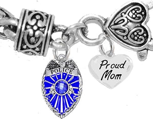 Policeman's, Proud Mom, Hypoallergenic, Safe-Nickel Free, No Poisonous Lead Or Cadmium.