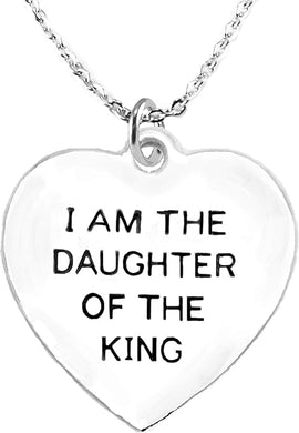 I Am The Daugther Of The King Adjustable Heart Necklace, Safe-Nickel, Lead & Cadmium Free-It Is What You Do Not See That Matters™
