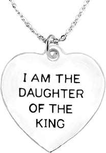 I Am The Daugther Of The King Adjustable Heart Necklace, Safe-Nickel, Lead & Cadmium Free-It Is What You Do Not See That Matters™