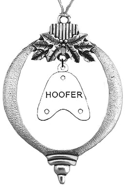 Hoofer, Silvertone Ornament, What A Wonderful Gift For Yourself, Or Someone Special,Looks Great On The Tree, Comes Gift Ready In A Black Velvet Bag, Made In The USA By Veterans