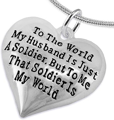 Army Wife, My Husband is My World, Hypoallergenic, Safe-Nickel, Lead, Cadmium Free