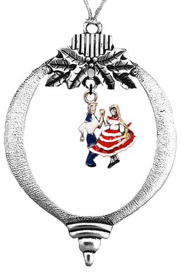 Square Dancing Couple Christmas Ornament, Collect And Save All Three, The Fiddler, The Caller. What A Wonderful Gift, For Yourself Or Someone Special, Made In The USA By Veterans